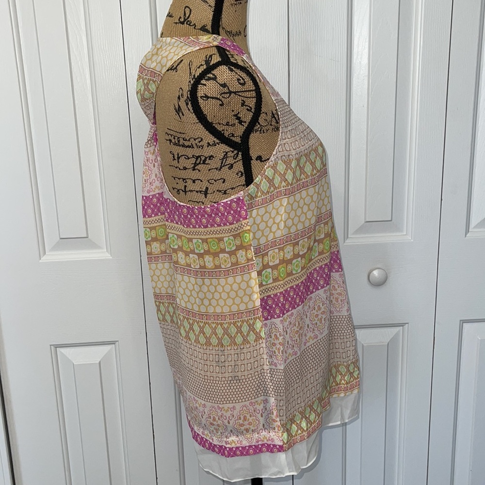 NWOT Verty Multicolor Pattern Racerback Tank Top - Picture 4 of 8